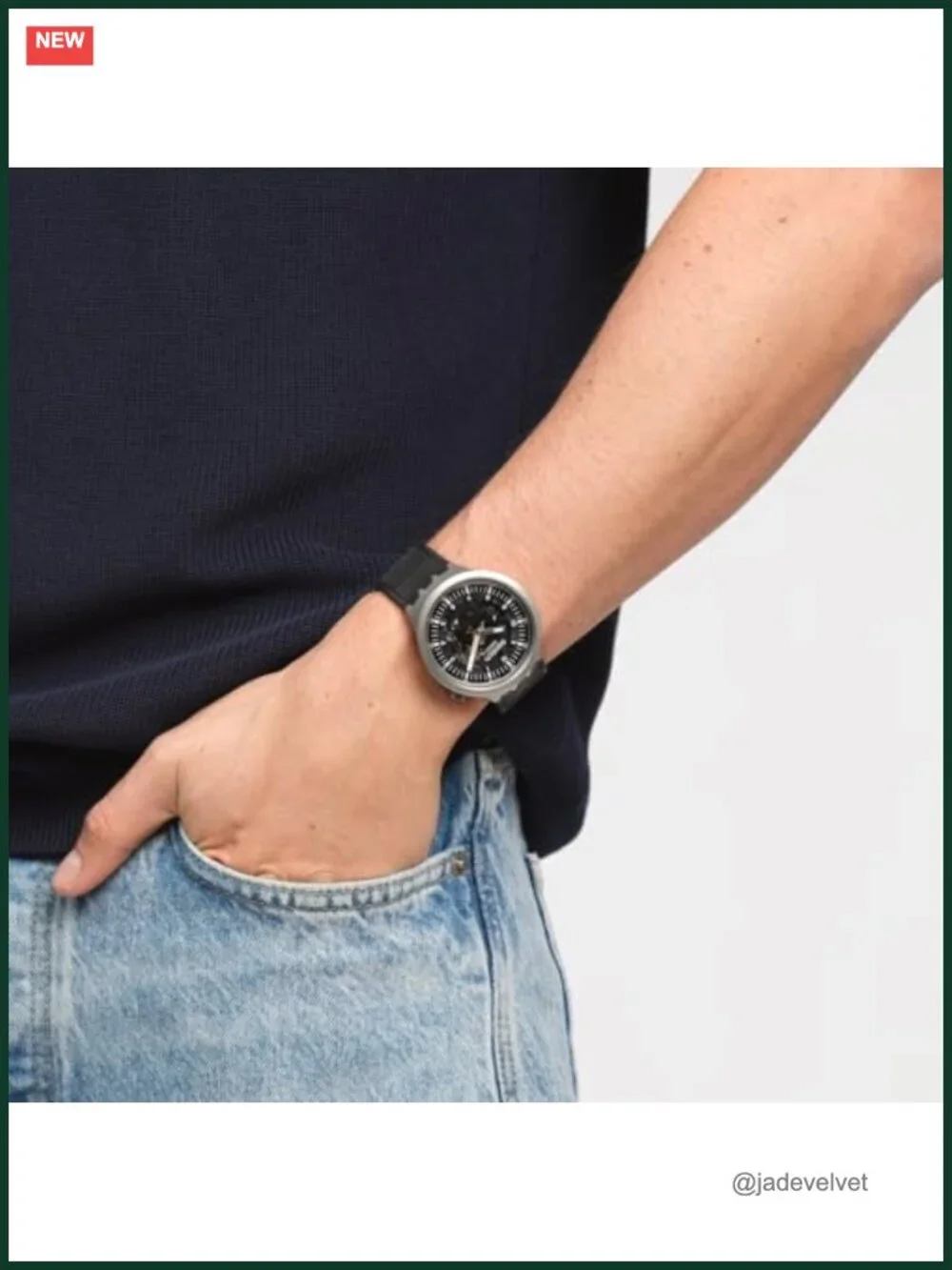 Big Bold Irony Lacquered Unisex Watch Quartz Water Resistant Oversized